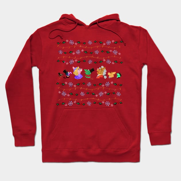 A Very Felt Christmas Hoodie by Drawn By Bryan